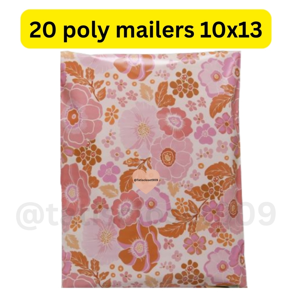 20 Floral poly mailers shipping bags size 10x13
